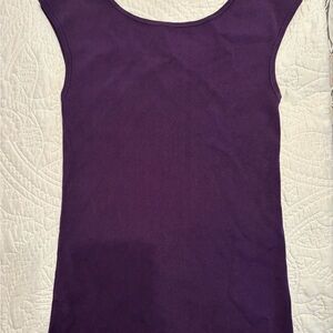 WHBM Purple Cap Sleeve Sweater NWT